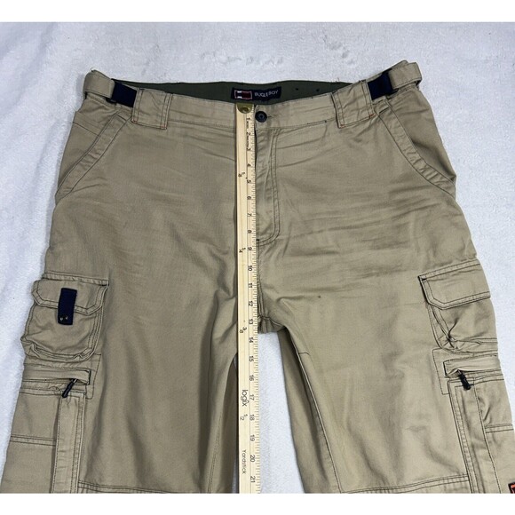 Vintage Bugle Boy Cargo Pants Tan Beige Loose Baggy Skater Y2K Men's Size 38x30 - Picture 6 of 9